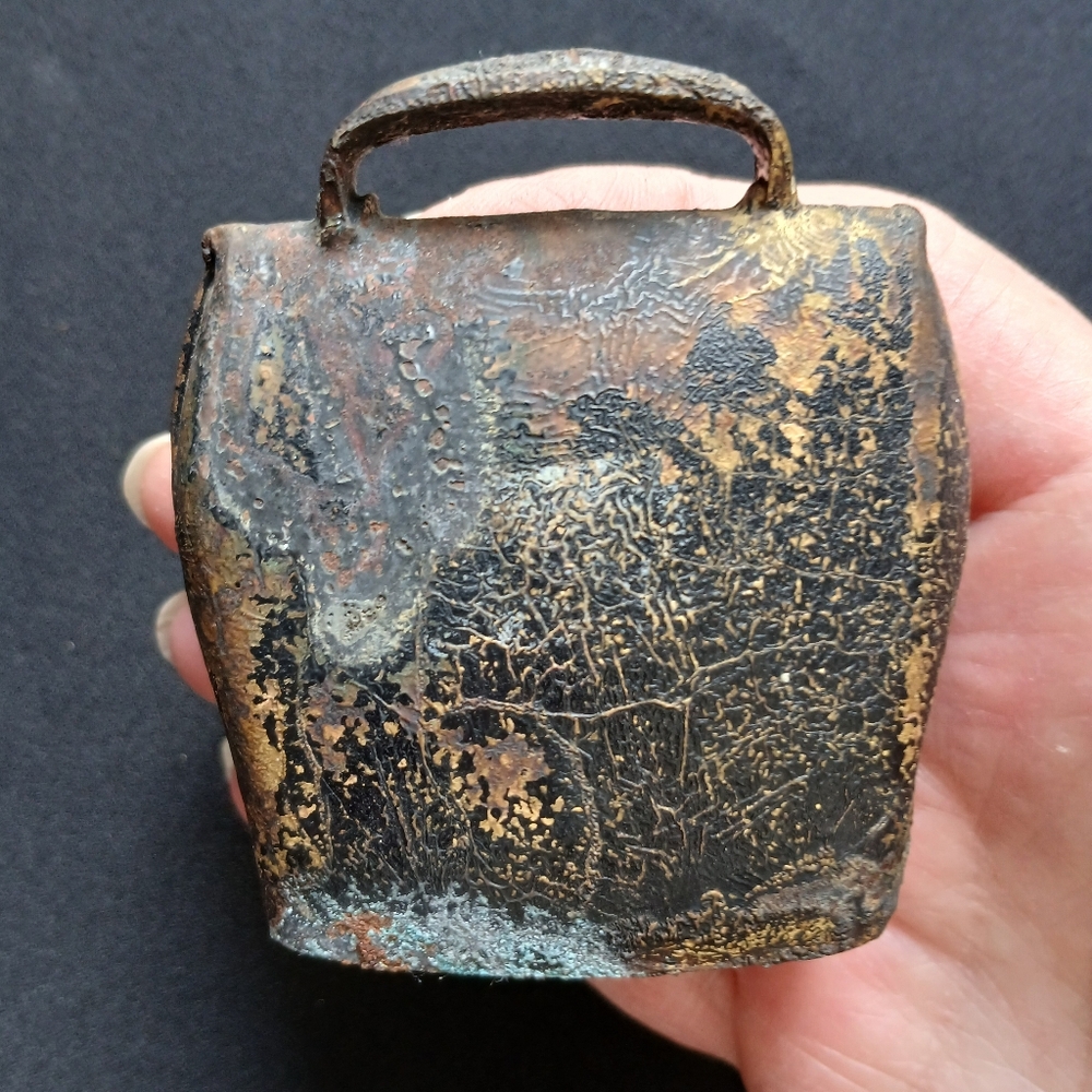 Vintage old rusty cow bell